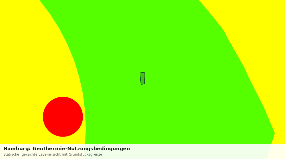 Statische Kartenansicht: Hamburg: Geothermie-Nutzungsbedingungen