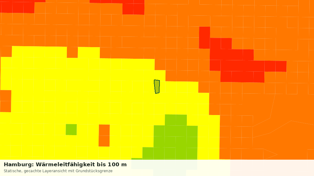 Statische Kartenansicht: Hamburg: Wärmeleitfähigkeit bis 100 m
