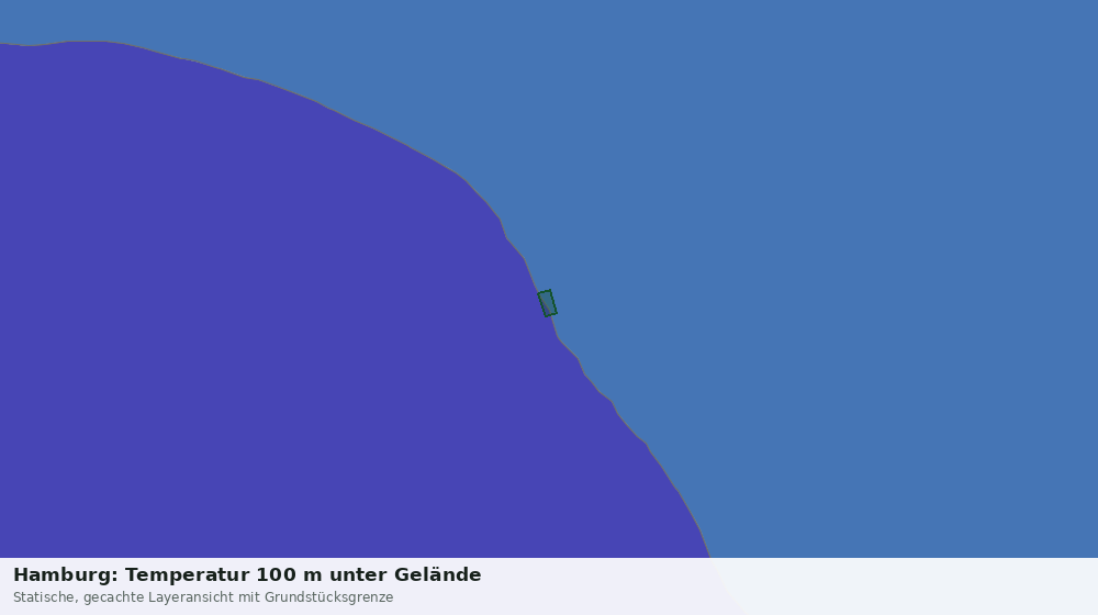 Statische Kartenansicht: Hamburg: Temperatur 100 m unter Gelände