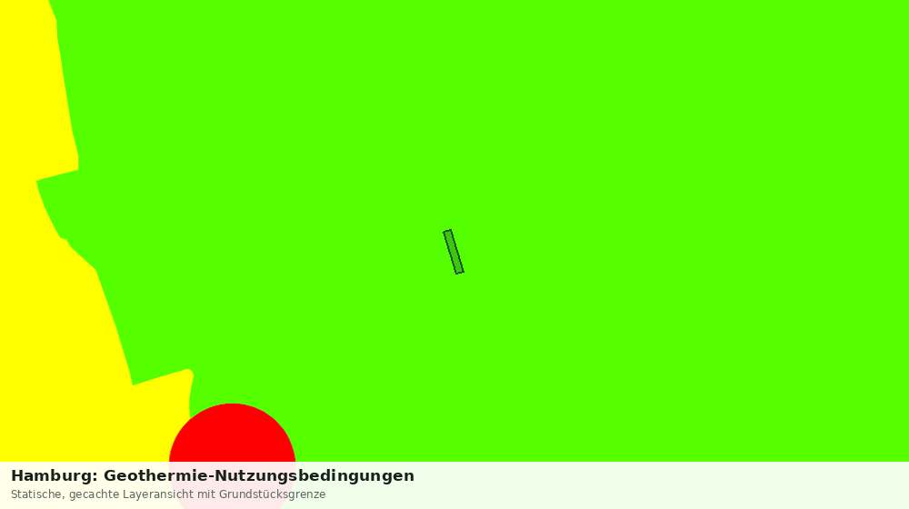 Statische Kartenansicht: Hamburg: Geothermie-Nutzungsbedingungen