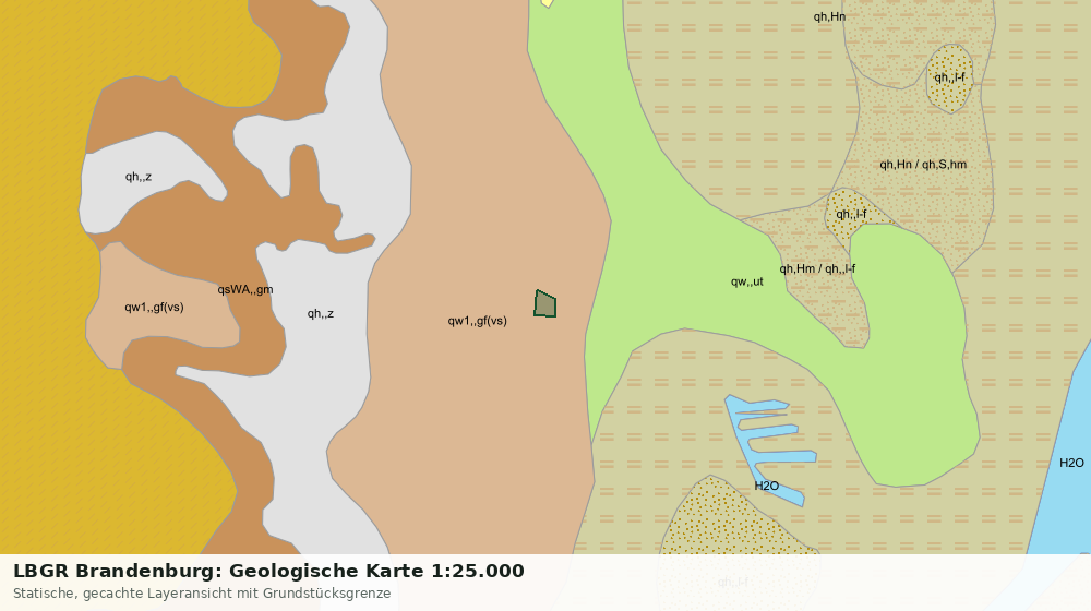 Statische Kartenansicht: LBGR Brandenburg: Geologische Karte 1:25.000