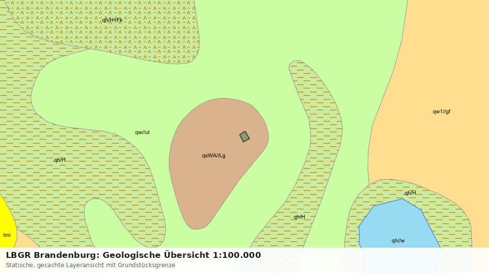 Statische Kartenansicht: LBGR Brandenburg: Geologische Übersicht 1:100.000