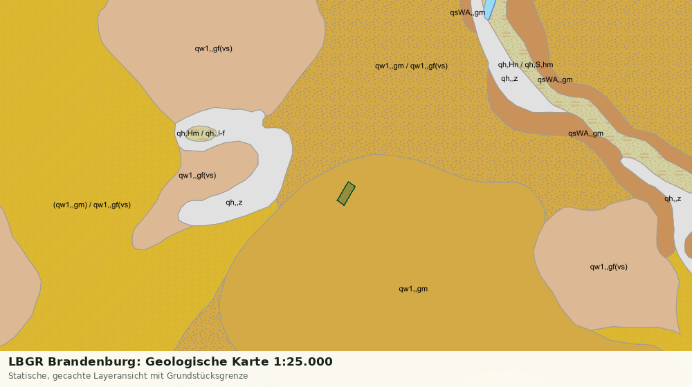 Statische Kartenansicht: LBGR Brandenburg: Geologische Karte 1:25.000