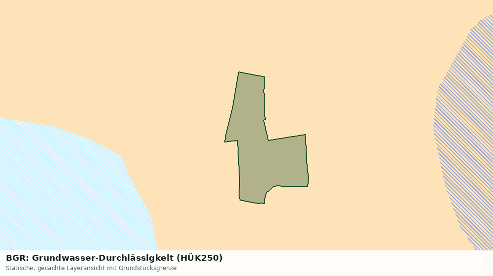 Statische Kartenansicht: BGR: Grundwasser-Durchlässigkeit (HÜK250)