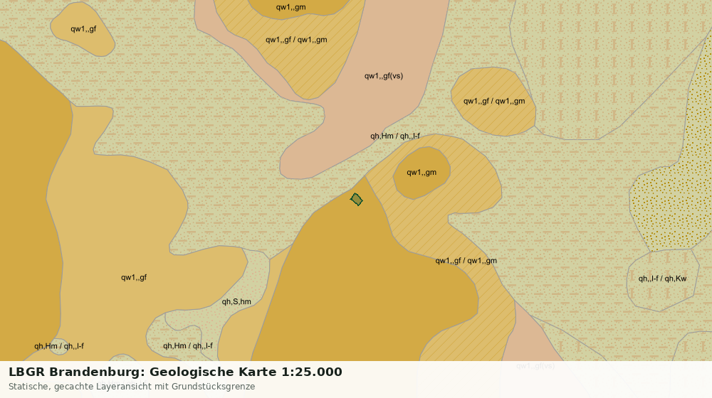 Statische Kartenansicht: LBGR Brandenburg: Geologische Karte 1:25.000