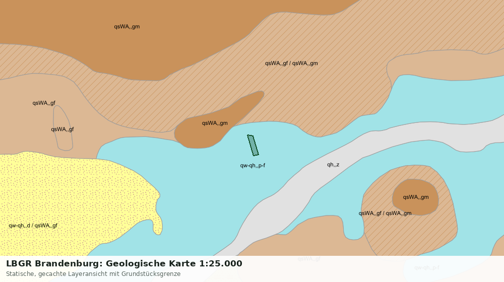 Statische Kartenansicht: LBGR Brandenburg: Geologische Karte 1:25.000