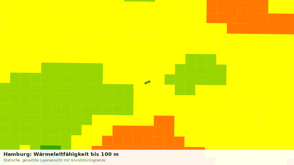 Statische Kartenansicht: Hamburg: Wärmeleitfähigkeit bis 100 m