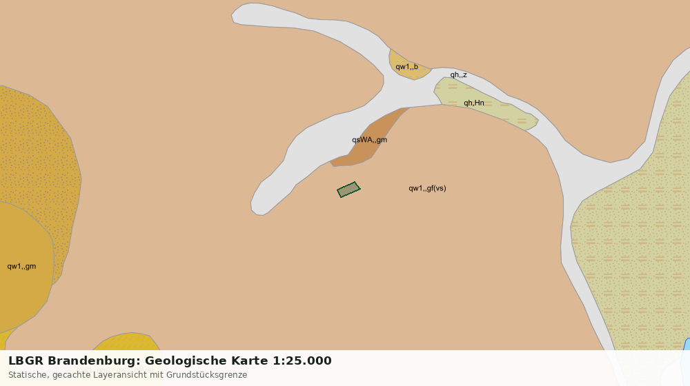Statische Kartenansicht: LBGR Brandenburg: Geologische Karte 1:25.000
