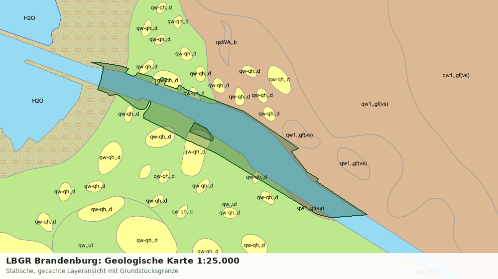 Statische Kartenansicht: LBGR Brandenburg: Geologische Karte 1:25.000