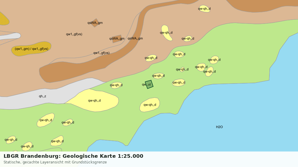 Statische Kartenansicht: LBGR Brandenburg: Geologische Karte 1:25.000
