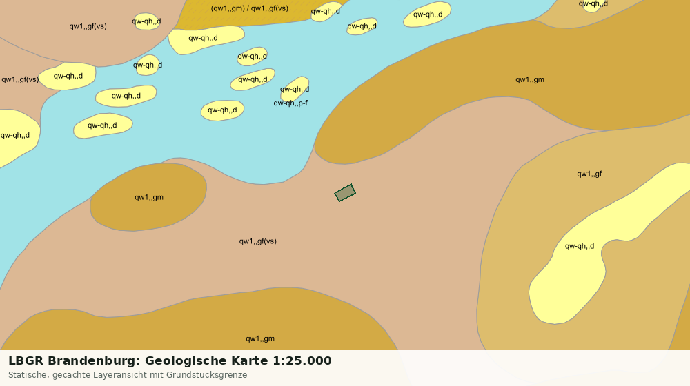 Statische Kartenansicht: LBGR Brandenburg: Geologische Karte 1:25.000