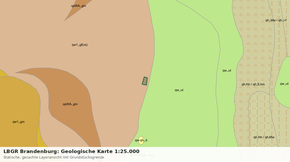 Statische Kartenansicht: LBGR Brandenburg: Geologische Karte 1:25.000