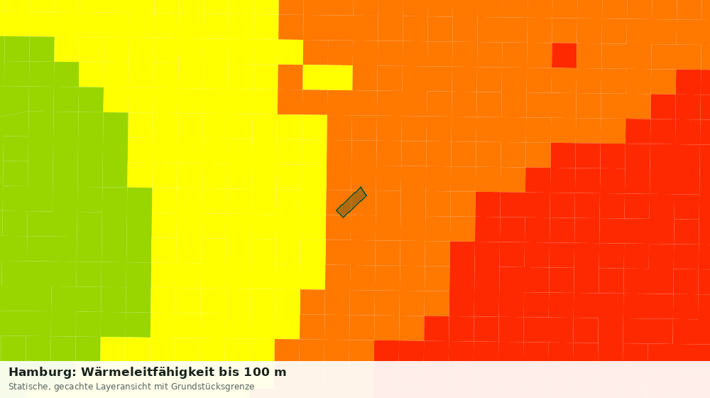 Statische Kartenansicht: Hamburg: Wärmeleitfähigkeit bis 100 m