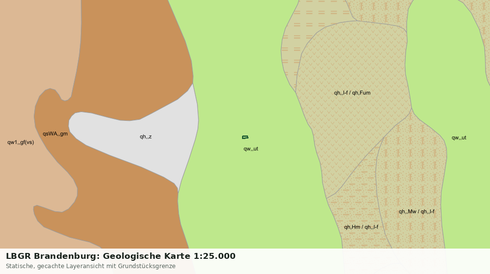 Statische Kartenansicht: LBGR Brandenburg: Geologische Karte 1:25.000
