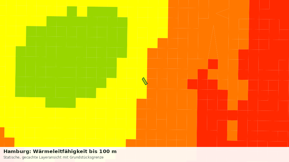 Statische Kartenansicht: Hamburg: Wärmeleitfähigkeit bis 100 m