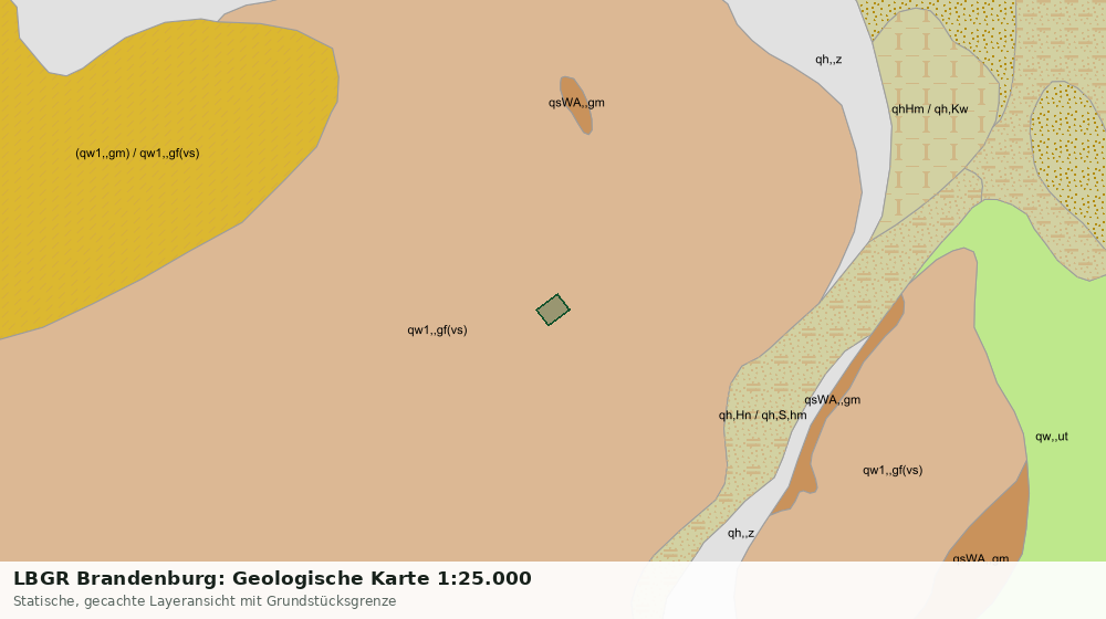 Statische Kartenansicht: LBGR Brandenburg: Geologische Karte 1:25.000