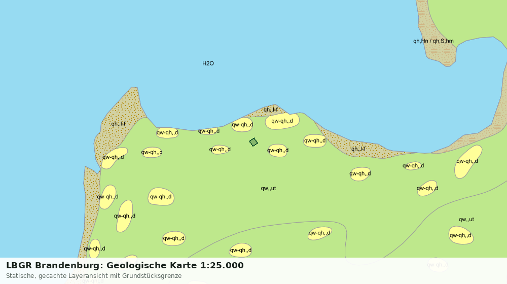 Statische Kartenansicht: LBGR Brandenburg: Geologische Karte 1:25.000