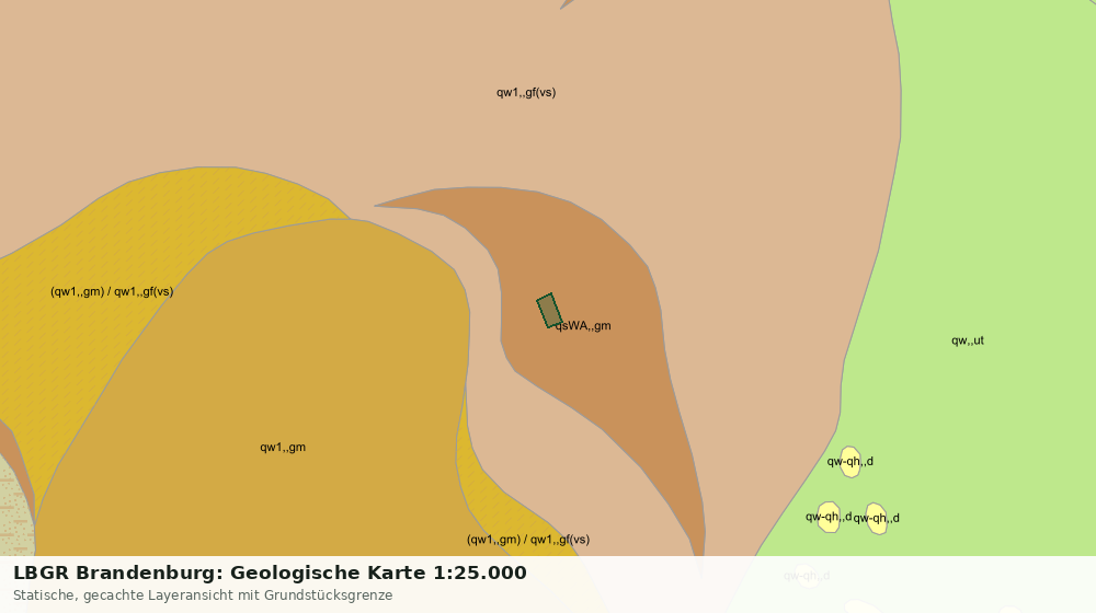 Statische Kartenansicht: LBGR Brandenburg: Geologische Karte 1:25.000