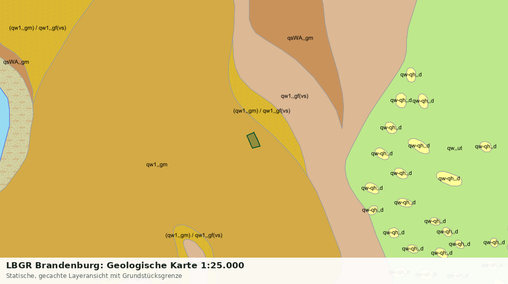 Statische Kartenansicht: LBGR Brandenburg: Geologische Karte 1:25.000