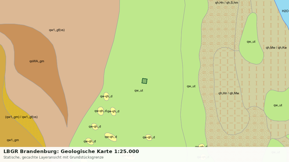 Statische Kartenansicht: LBGR Brandenburg: Geologische Karte 1:25.000