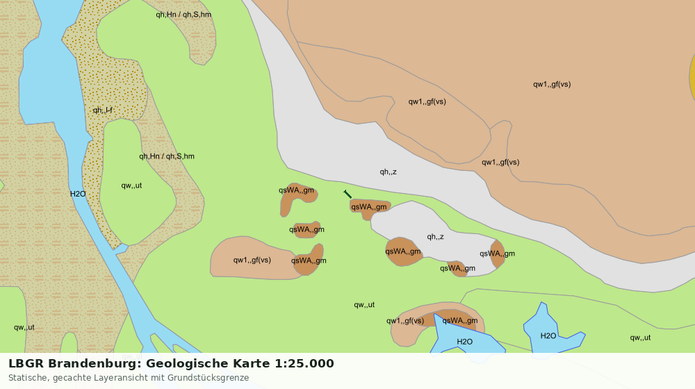 Statische Kartenansicht: LBGR Brandenburg: Geologische Karte 1:25.000