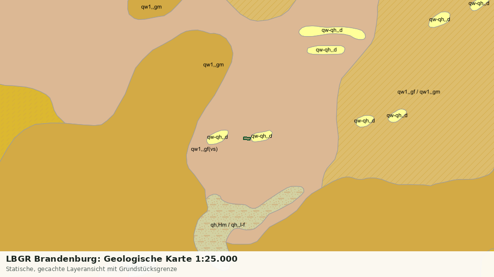 Statische Kartenansicht: LBGR Brandenburg: Geologische Karte 1:25.000