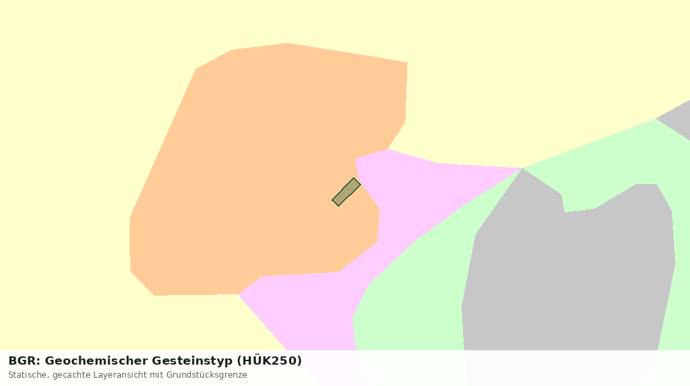 Statische Kartenansicht: BGR: Geochemischer Gesteinstyp (HÜK250)