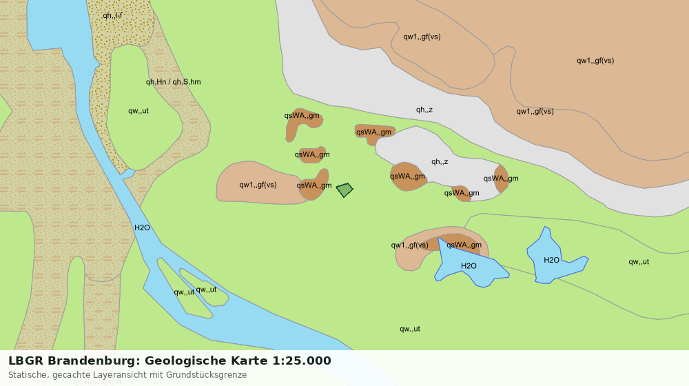 Statische Kartenansicht: LBGR Brandenburg: Geologische Karte 1:25.000