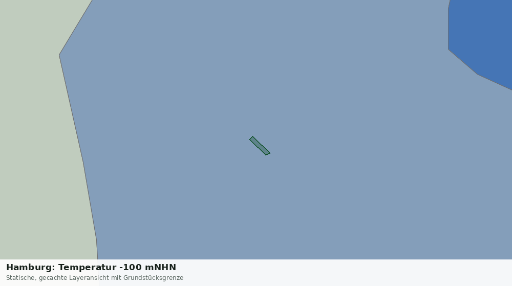 Statische Kartenansicht: Hamburg: Temperatur -100 mNHN