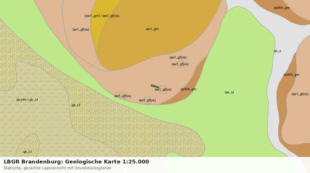Statische Kartenansicht: LBGR Brandenburg: Geologische Karte 1:25.000
