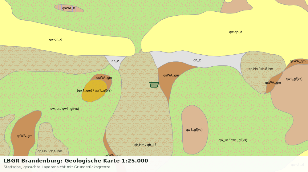 Statische Kartenansicht: LBGR Brandenburg: Geologische Karte 1:25.000