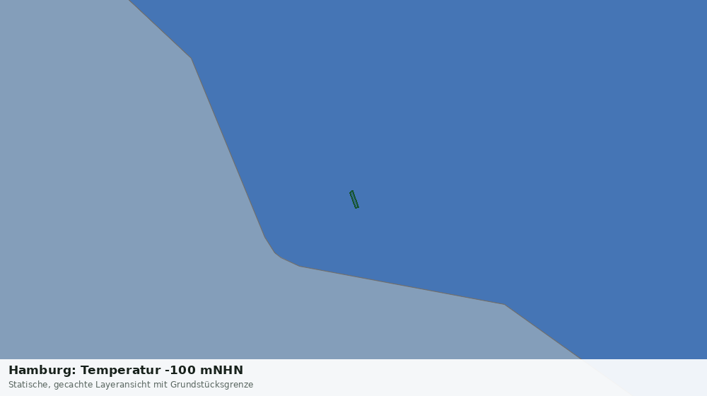 Statische Kartenansicht: Hamburg: Temperatur -100 mNHN