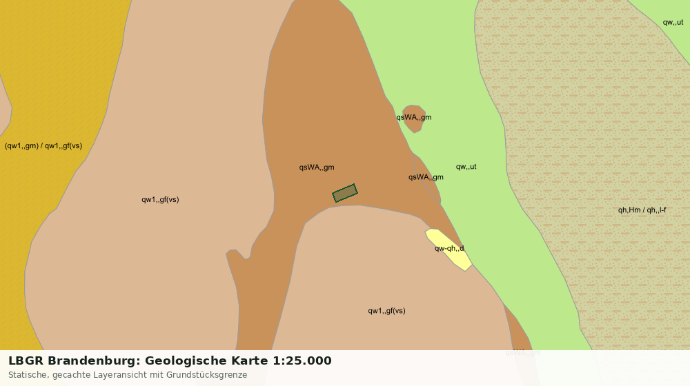 Statische Kartenansicht: LBGR Brandenburg: Geologische Karte 1:25.000