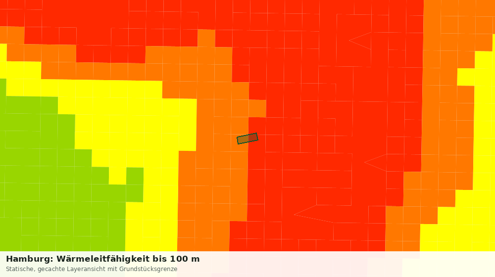 Statische Kartenansicht: Hamburg: Wärmeleitfähigkeit bis 100 m