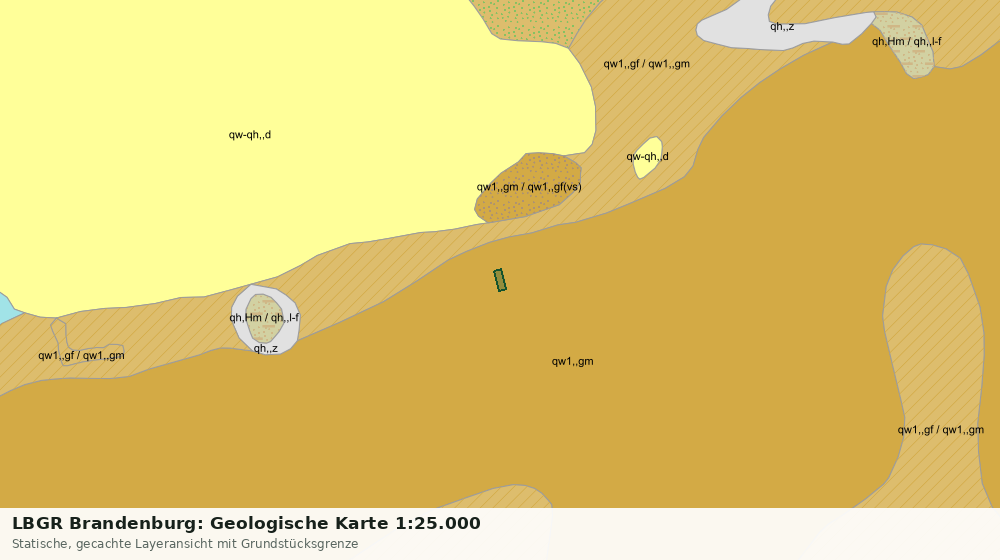 Statische Kartenansicht: LBGR Brandenburg: Geologische Karte 1:25.000