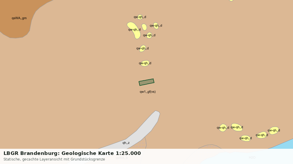 Statische Kartenansicht: LBGR Brandenburg: Geologische Karte 1:25.000