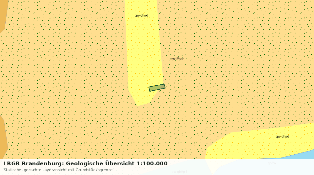 Statische Kartenansicht: LBGR Brandenburg: Geologische Übersicht 1:100.000
