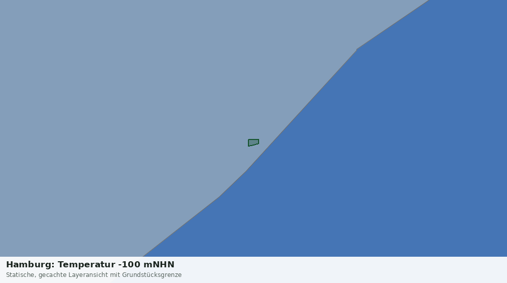 Statische Kartenansicht: Hamburg: Temperatur -100 mNHN