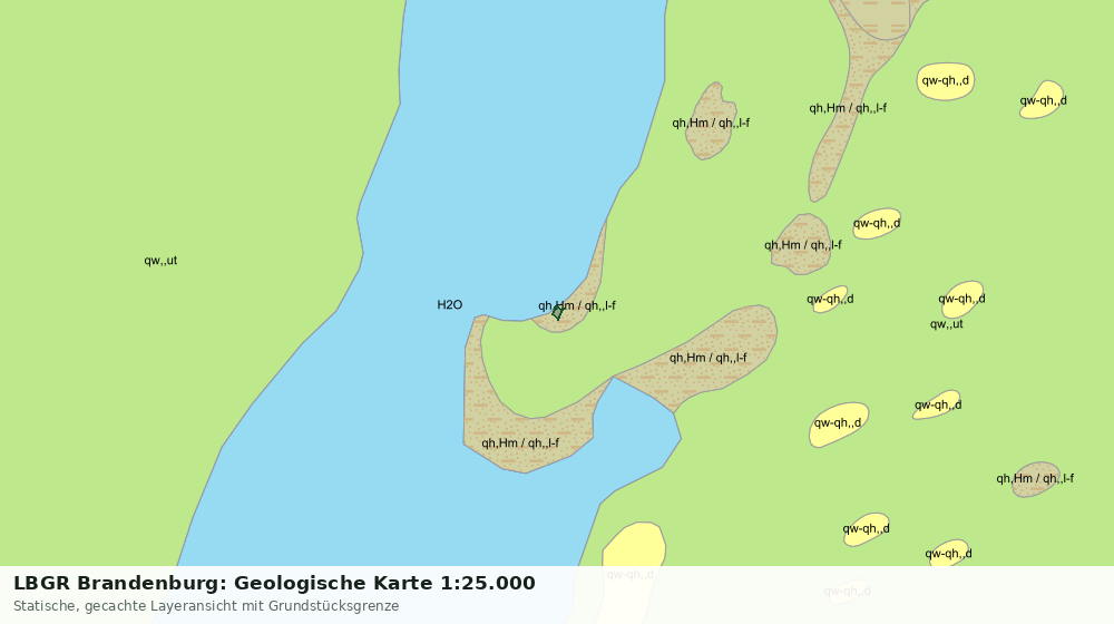 Statische Kartenansicht: LBGR Brandenburg: Geologische Karte 1:25.000