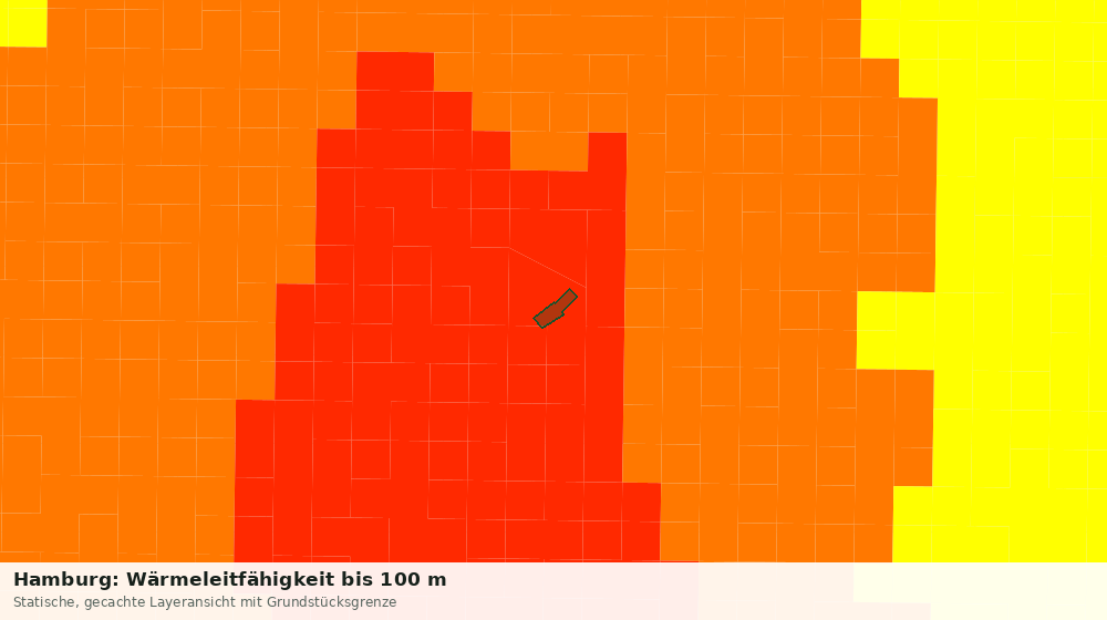 Statische Kartenansicht: Hamburg: Wärmeleitfähigkeit bis 100 m