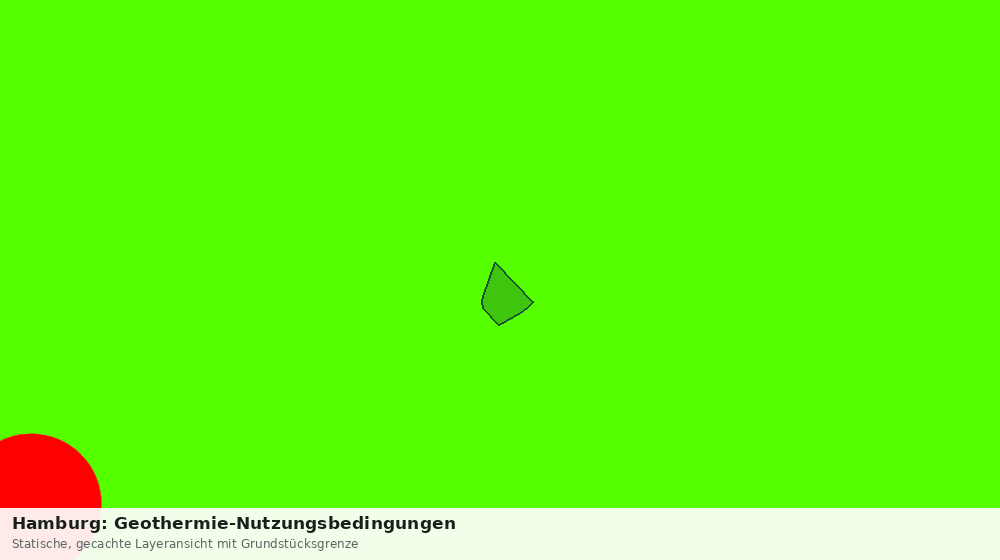 Statische Kartenansicht: Hamburg: Geothermie-Nutzungsbedingungen