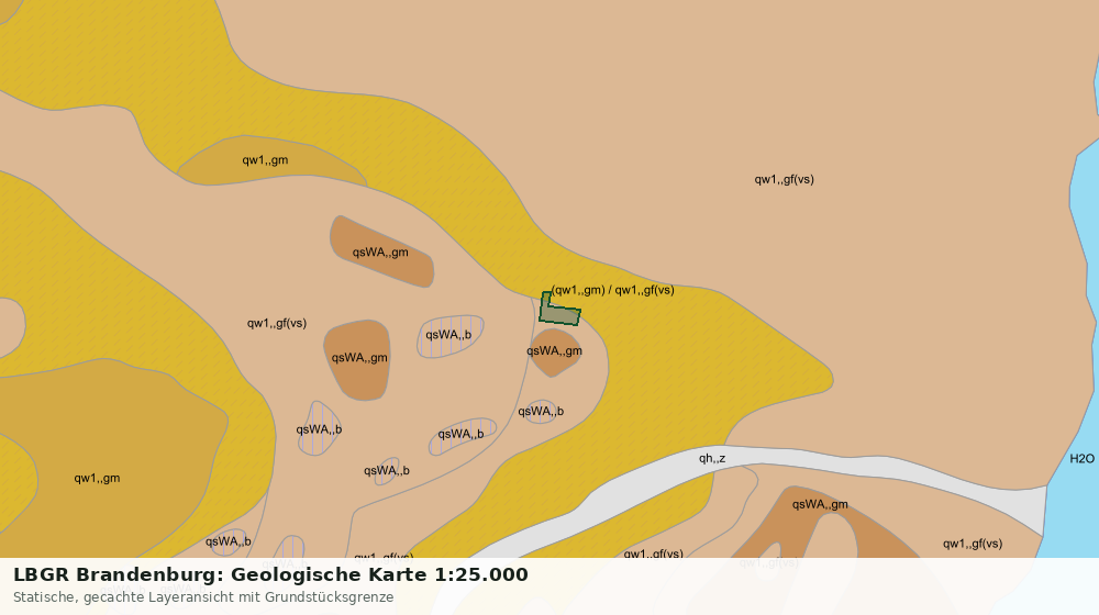 Statische Kartenansicht: LBGR Brandenburg: Geologische Karte 1:25.000