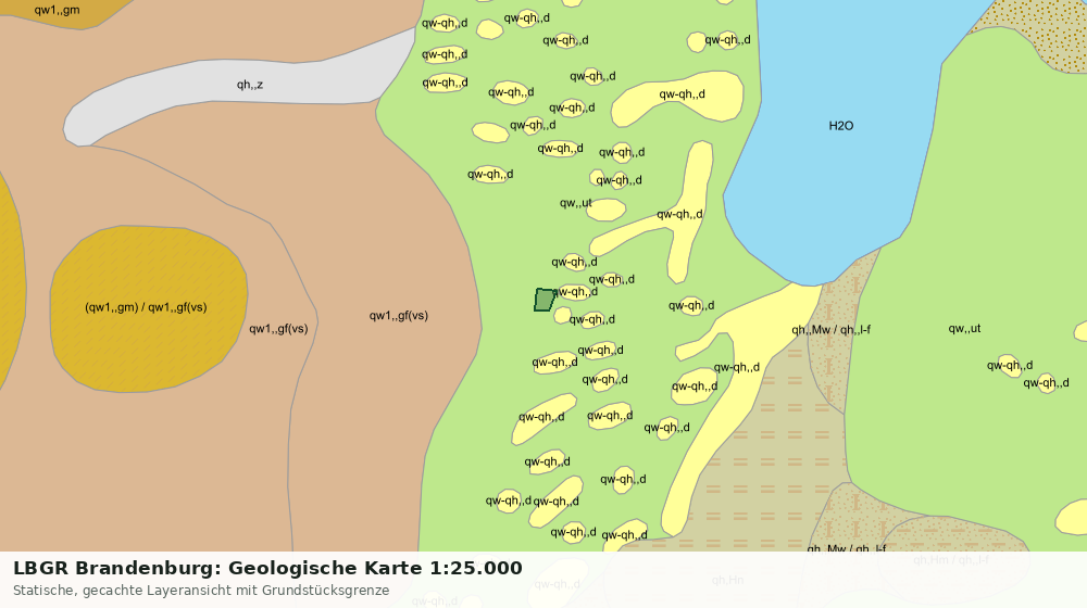 Statische Kartenansicht: LBGR Brandenburg: Geologische Karte 1:25.000