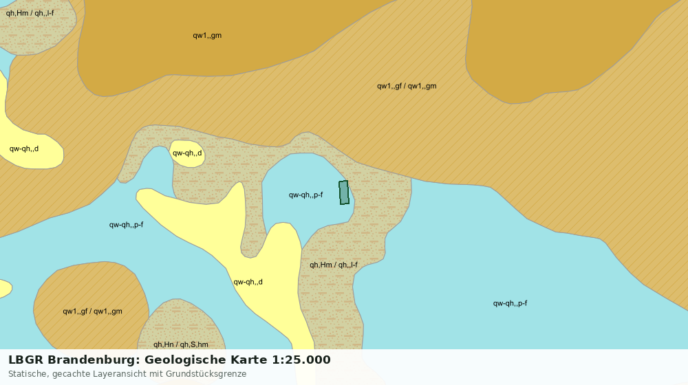 Statische Kartenansicht: LBGR Brandenburg: Geologische Karte 1:25.000