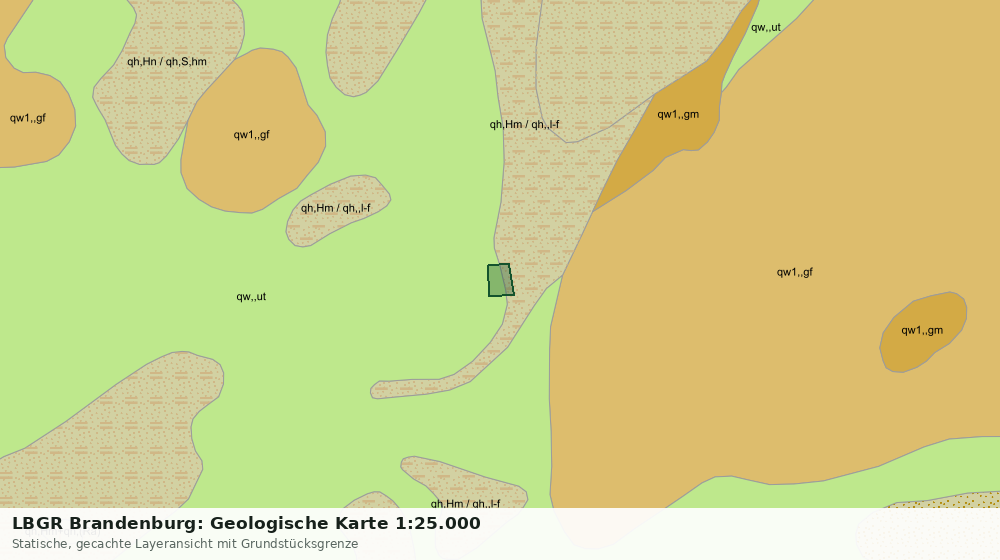 Statische Kartenansicht: LBGR Brandenburg: Geologische Karte 1:25.000