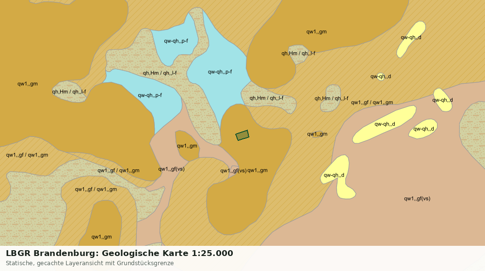 Statische Kartenansicht: LBGR Brandenburg: Geologische Karte 1:25.000