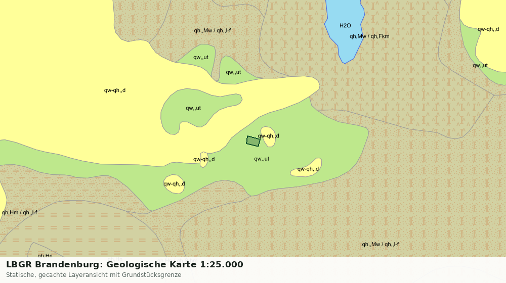 Statische Kartenansicht: LBGR Brandenburg: Geologische Karte 1:25.000