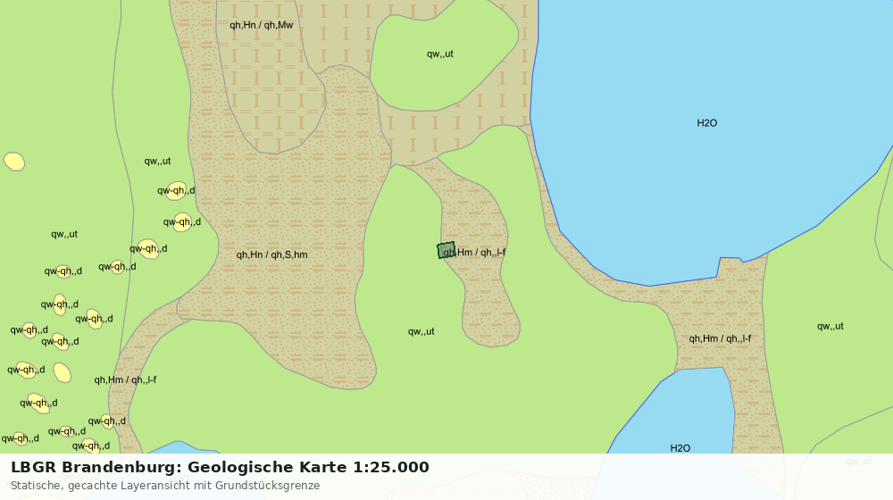Statische Kartenansicht: LBGR Brandenburg: Geologische Karte 1:25.000