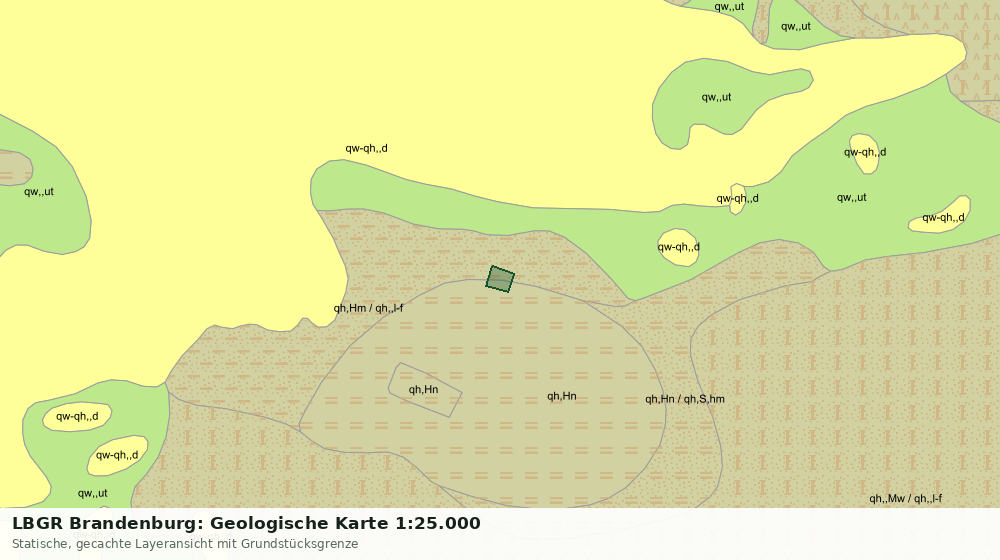 Statische Kartenansicht: LBGR Brandenburg: Geologische Karte 1:25.000