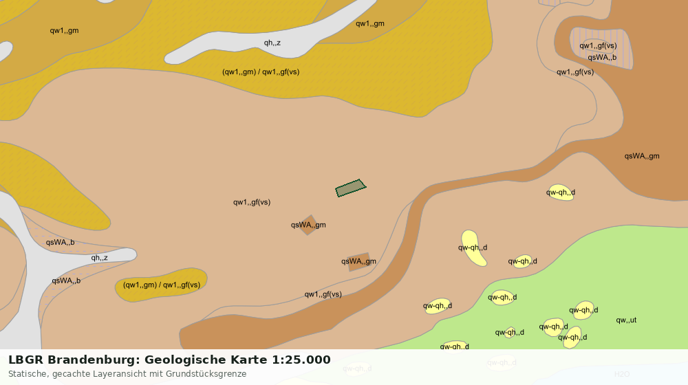 Statische Kartenansicht: LBGR Brandenburg: Geologische Karte 1:25.000